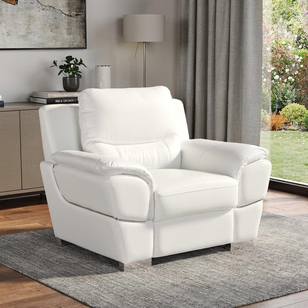 48" Black And Silver Leather Match Club Chair