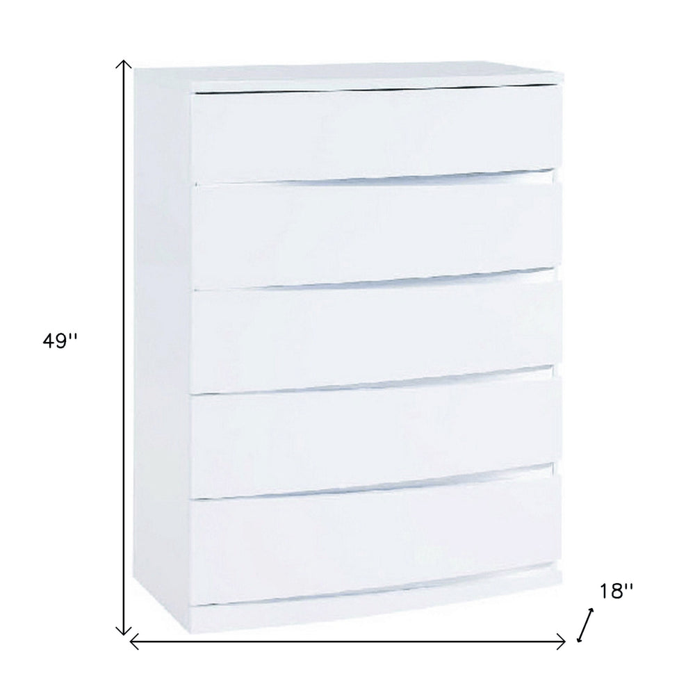 32" Exquisite White High Gloss Chest