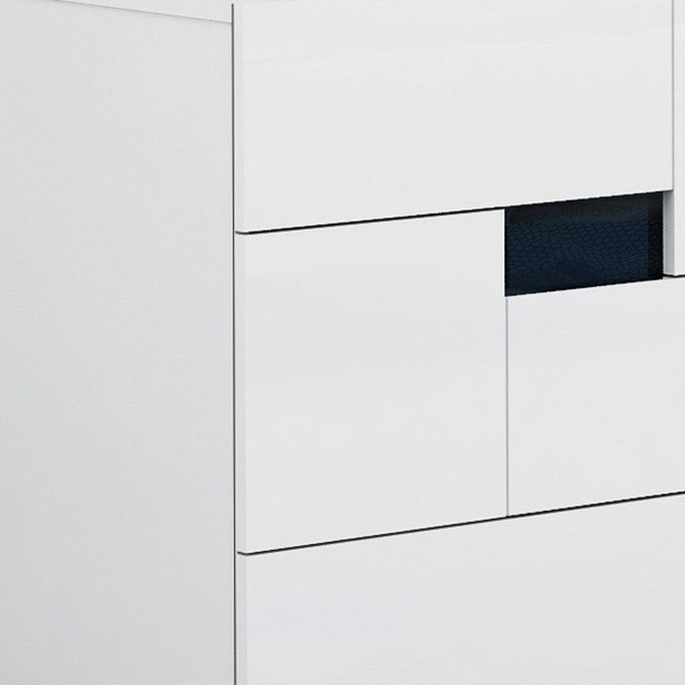 30" Superb White High Gloss Dresser
