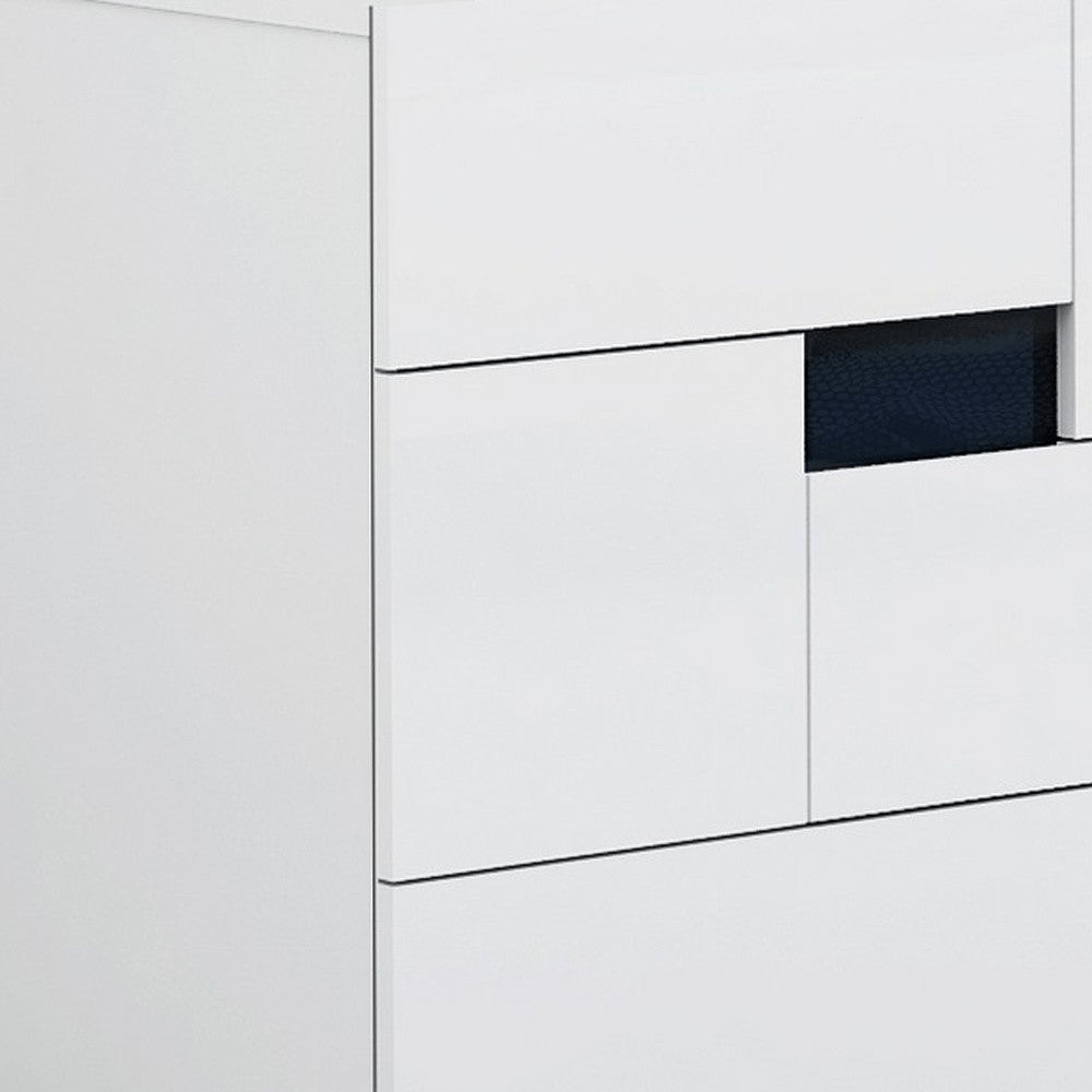 30" Superb White High Gloss Dresser
