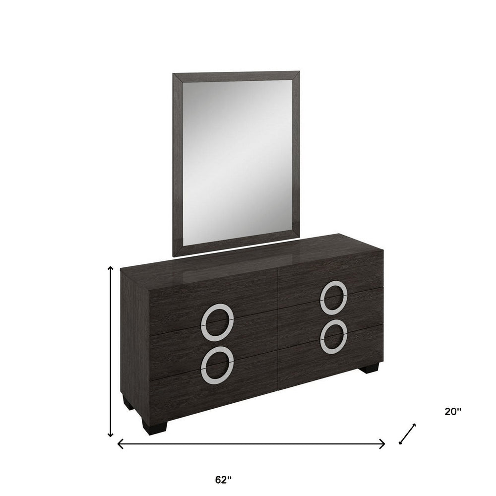 31" Refined Grey High Gloss Dresser