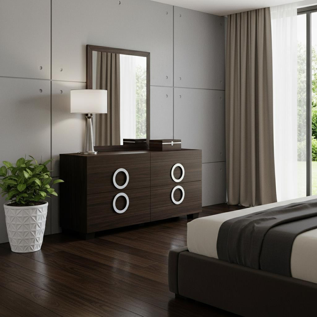 31" Refined Wenge High Gloss Dresser