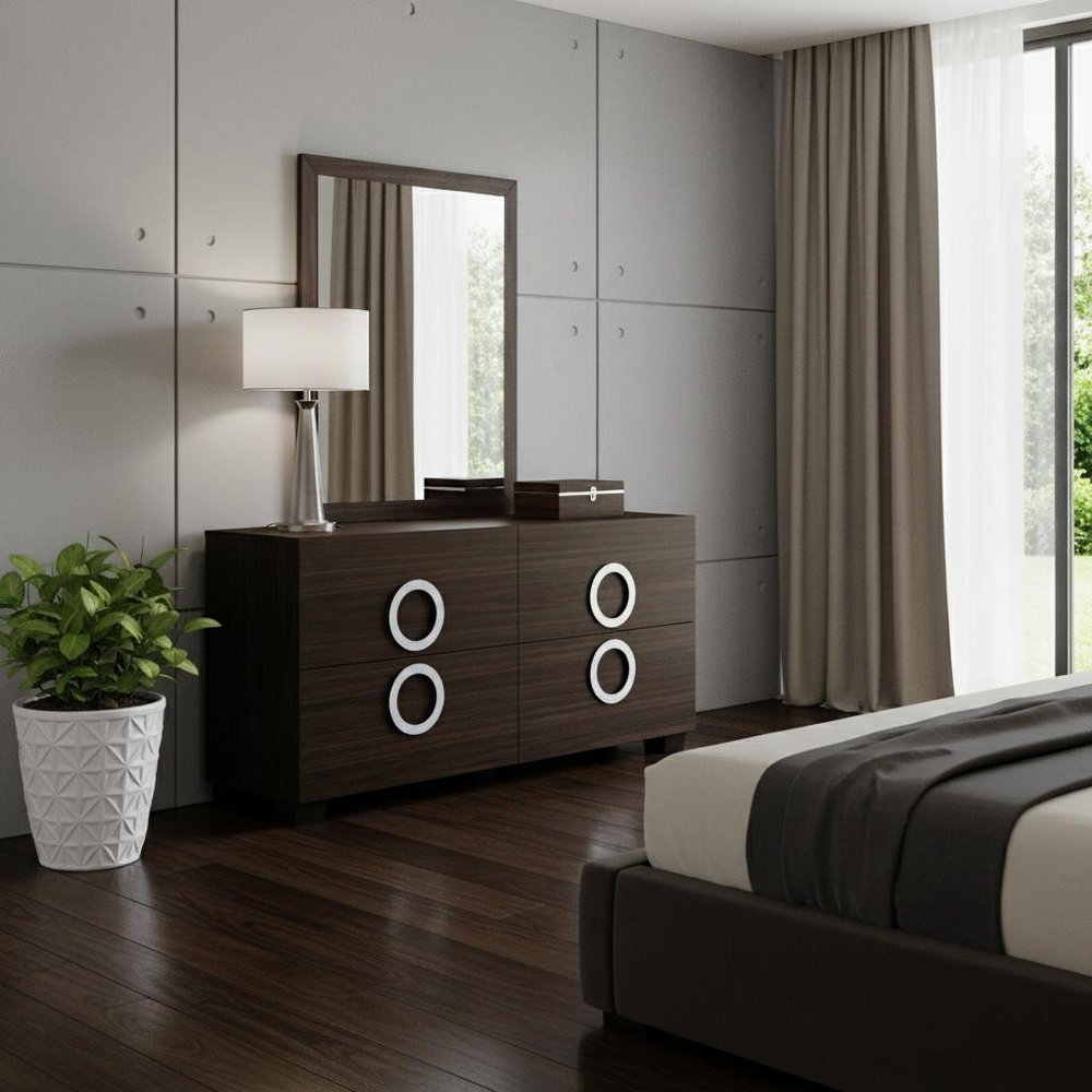 31" Refined Wenge High Gloss Dresser