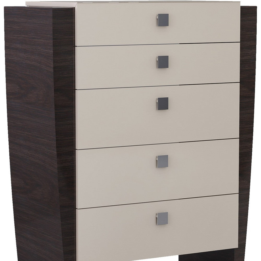 39" Beige Five Drawer