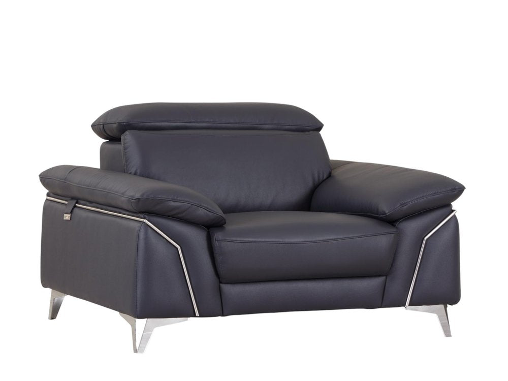 51" Gray Chair and a Half