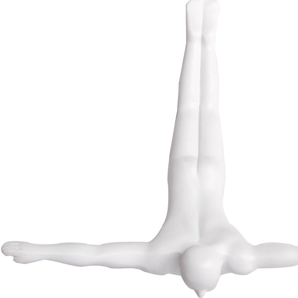 7" X 7" Black Resin Diving Man Hanging Dimensional Sculpture