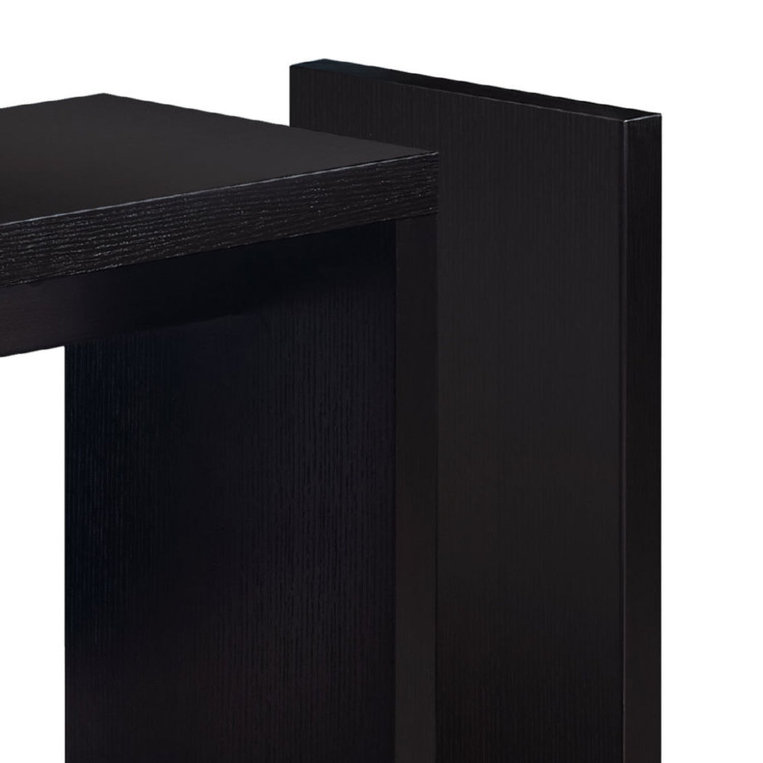 24" Dark Brown End Table With Shelf