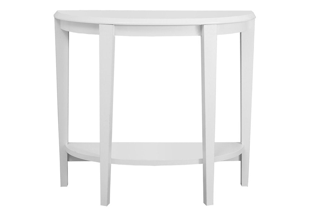 33" White End Table With Shelf