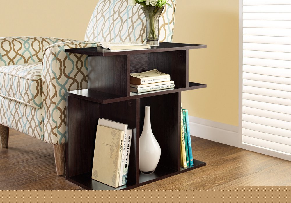 24" Brown Wood End Table With 6