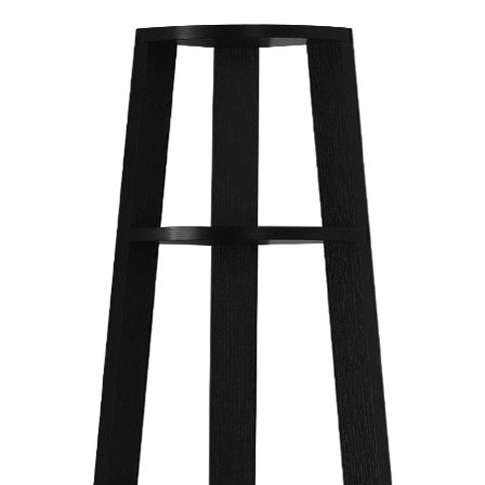 71" Gray Wood Five Tier Corner Bookcase