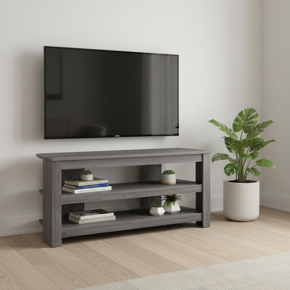 42" Brown Open Shelving TV Stand