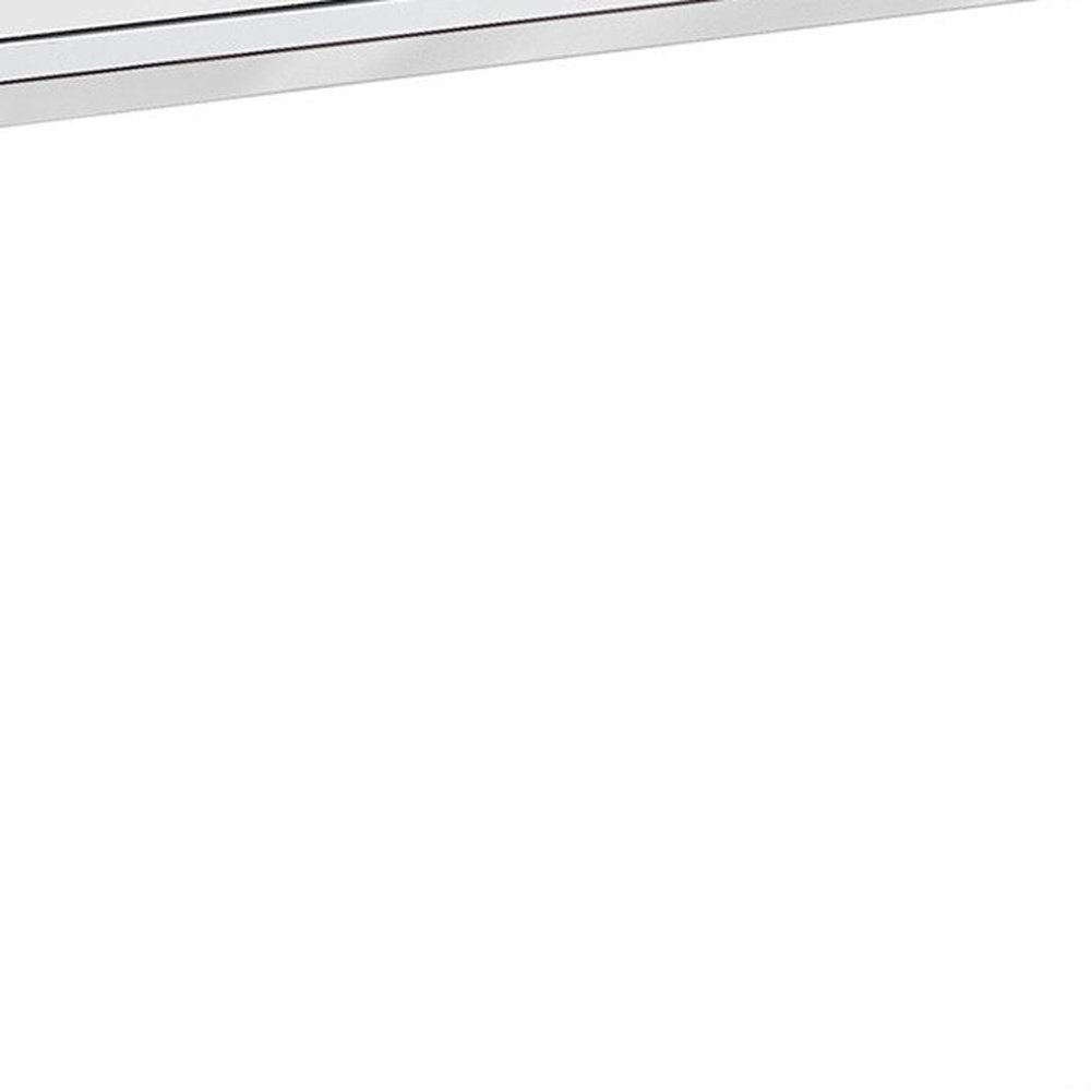 48" White and Silver Console Table And Drawers