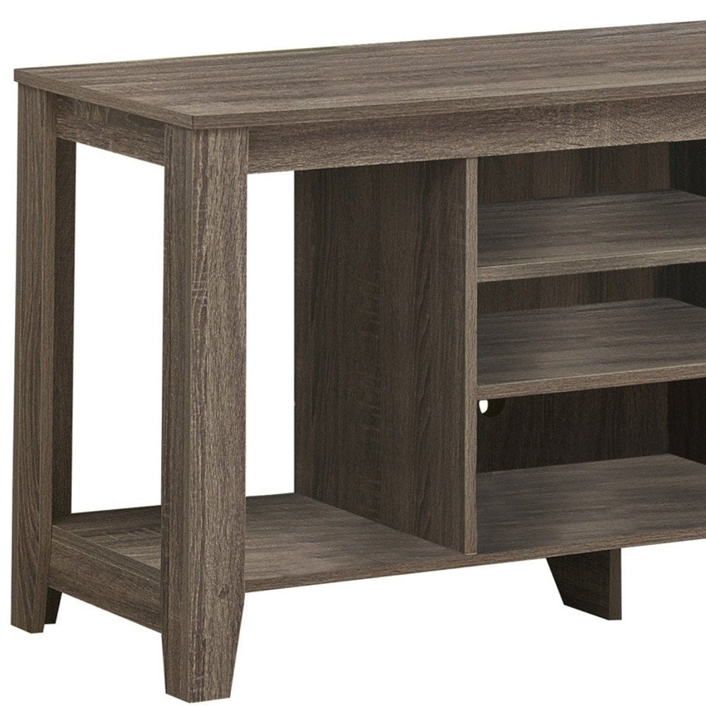 48" Dark Brown Open shelving TV Stand