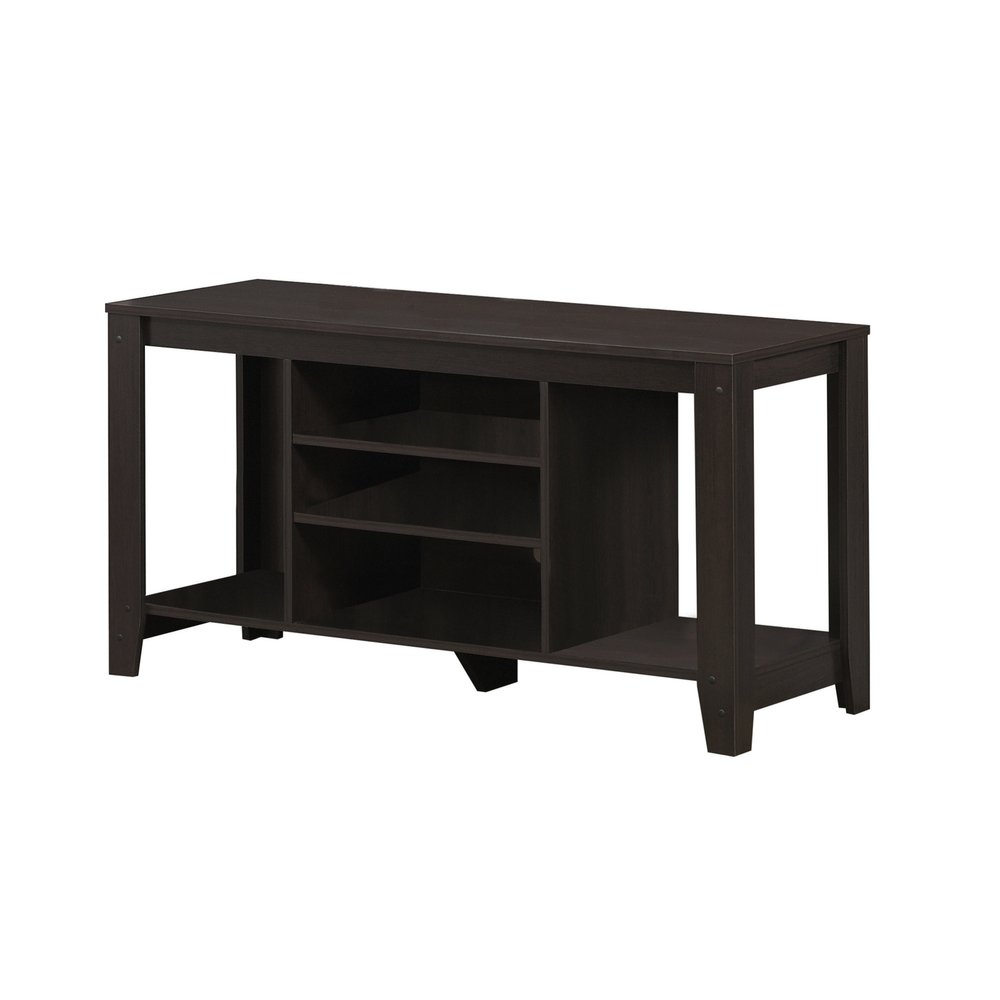 48" Dark Brown Open shelving TV Stand