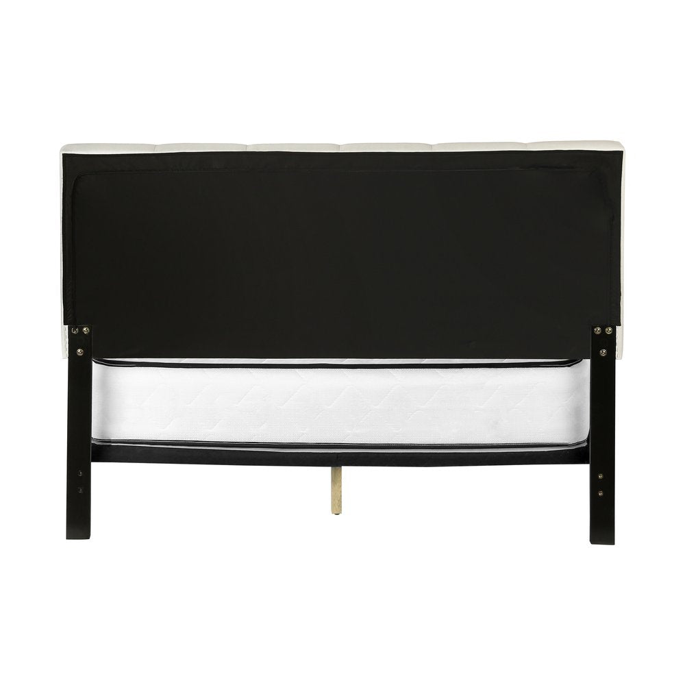 Gray Queen Tufted Upholstered Bed Frame