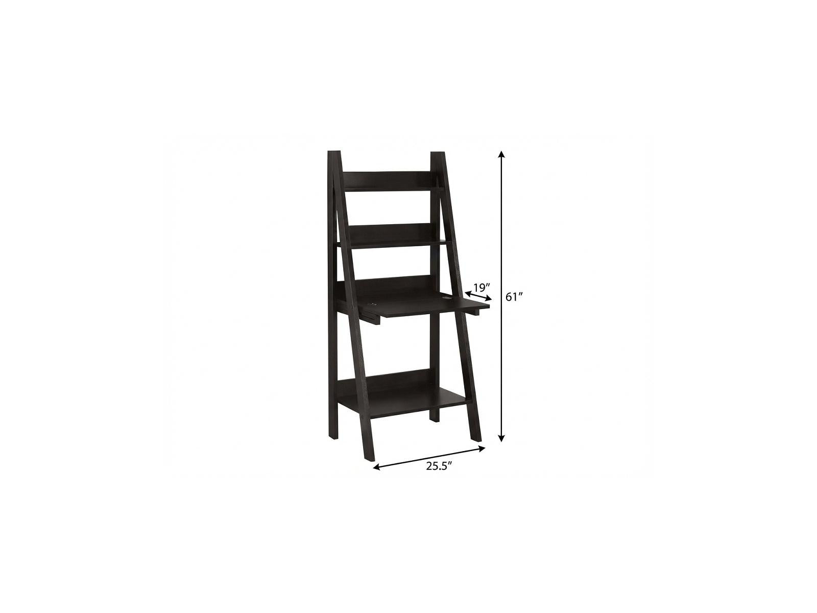 25" Espresso Ladder Desk