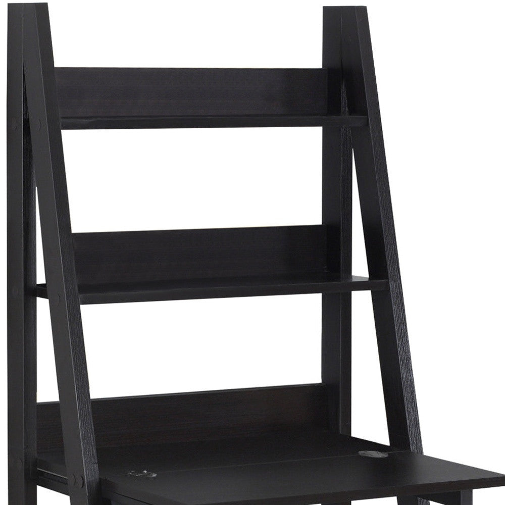 25" Espresso Ladder Desk