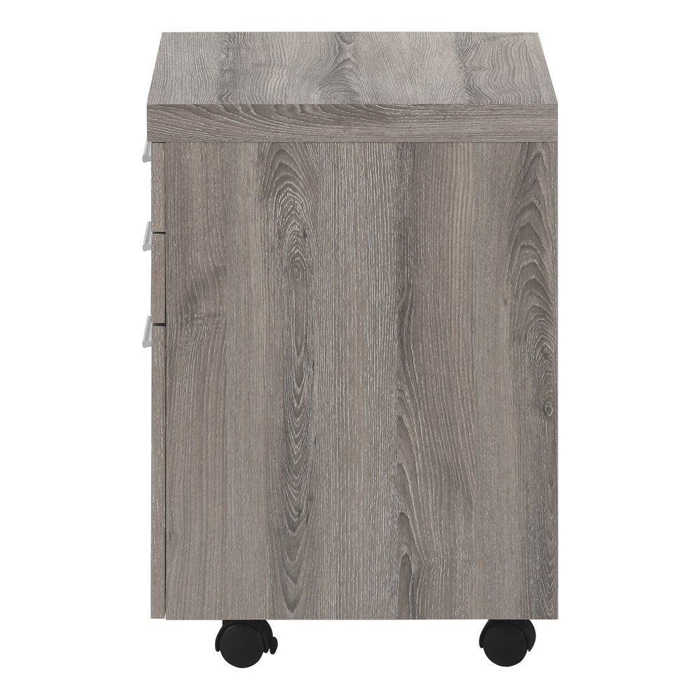 25" Gray Particle Board Filing Cabinet With Drawers