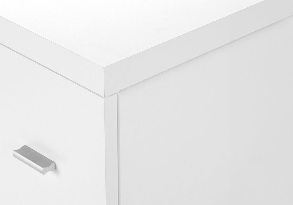 17.75" X 17.75" X 23" White Particle Board Hollow Core 2 Drawers  Office Cabinet