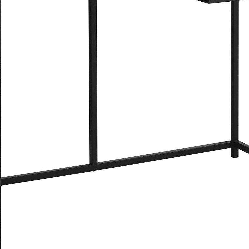 20" White and Silver Computer Desk