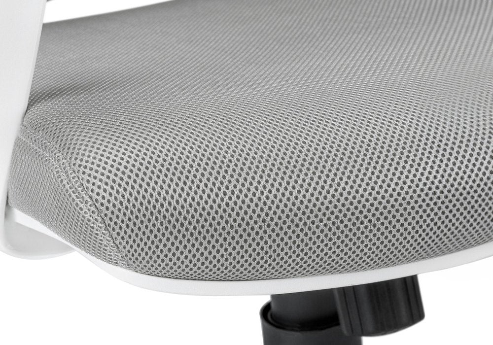 Gray Black and Silver Adjustable Height Swivel Rolling Office Chair