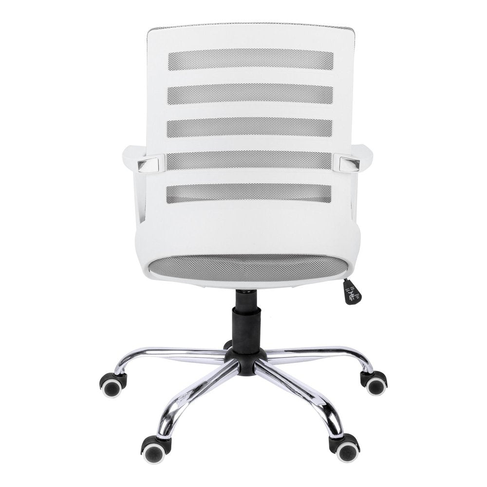 Gray Black and Silver Adjustable Height Swivel Rolling Office Chair