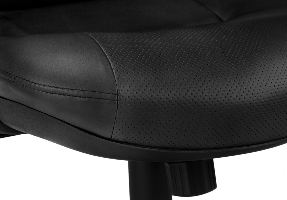 Black Adjustable Swivel Fabric Rolling Executive Office Chair
