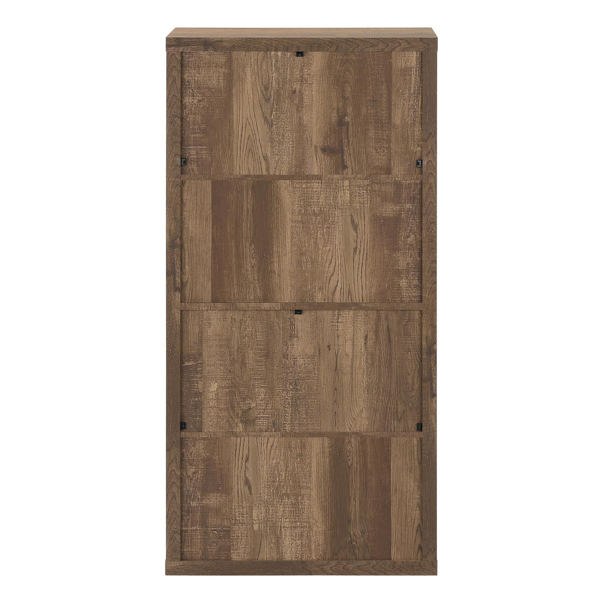 48" Brown Distressed Wood Adjustable Four Tier Bookcase