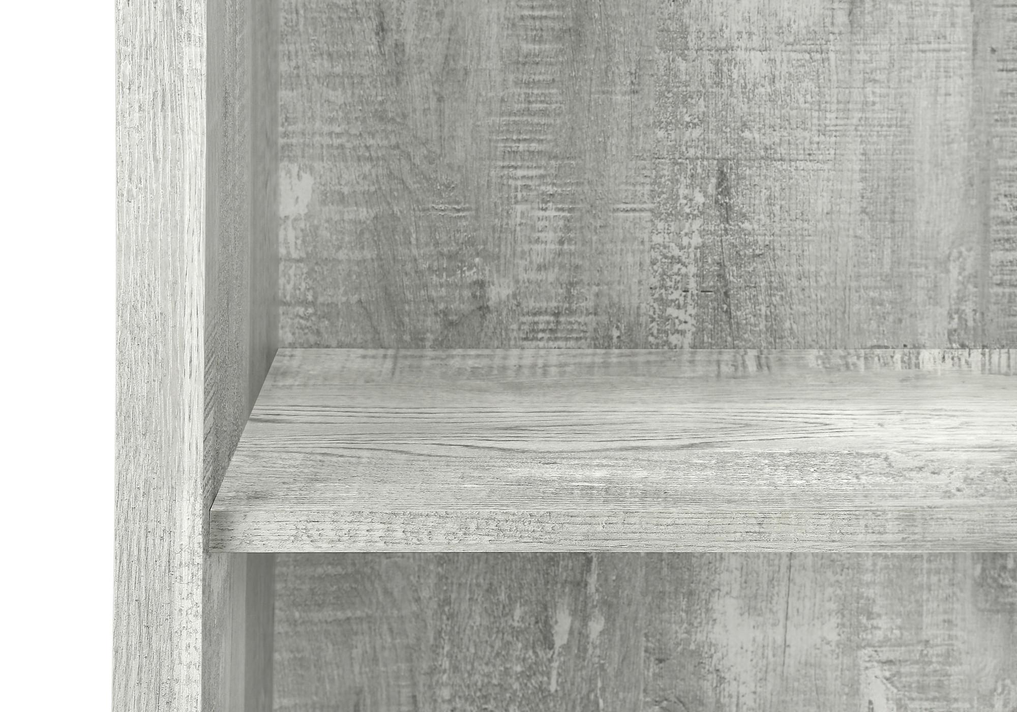 48" Gray Wood Four Tier Bookcase