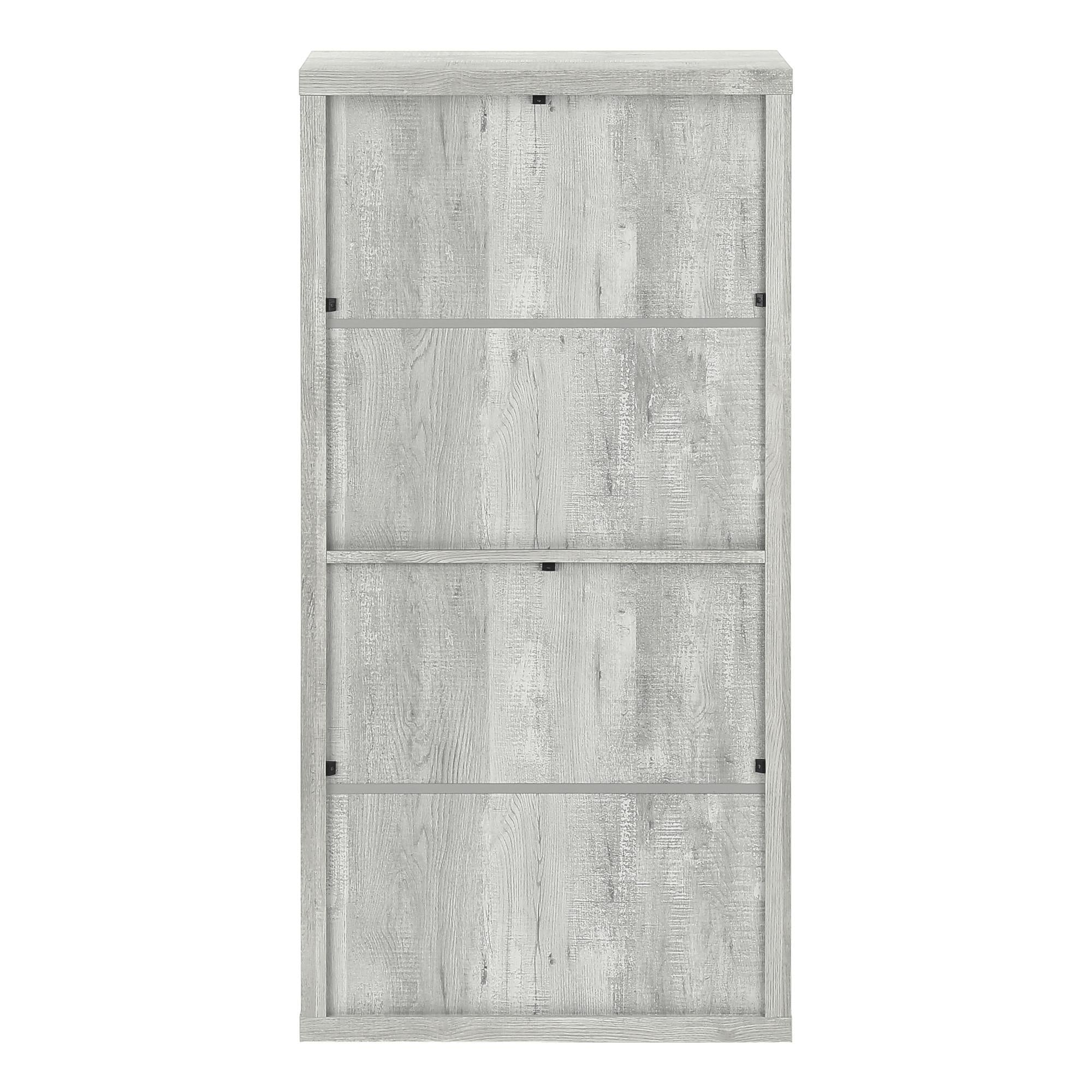 48" Gray Wood Four Tier Bookcase