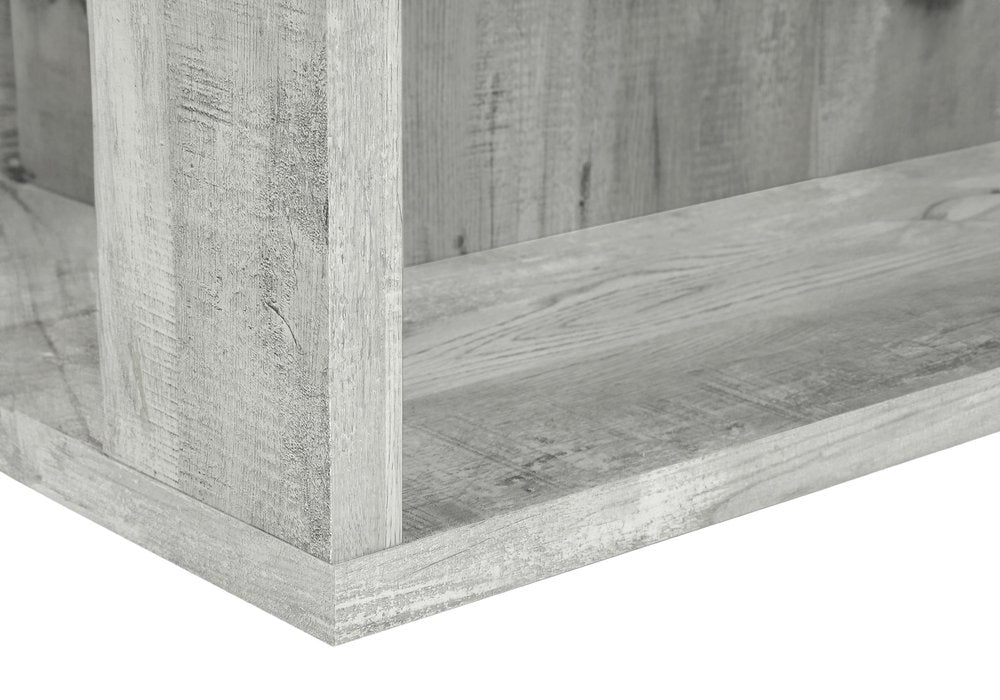 48" Brown Distressed Wood Adjustable Four Tier Bookcase