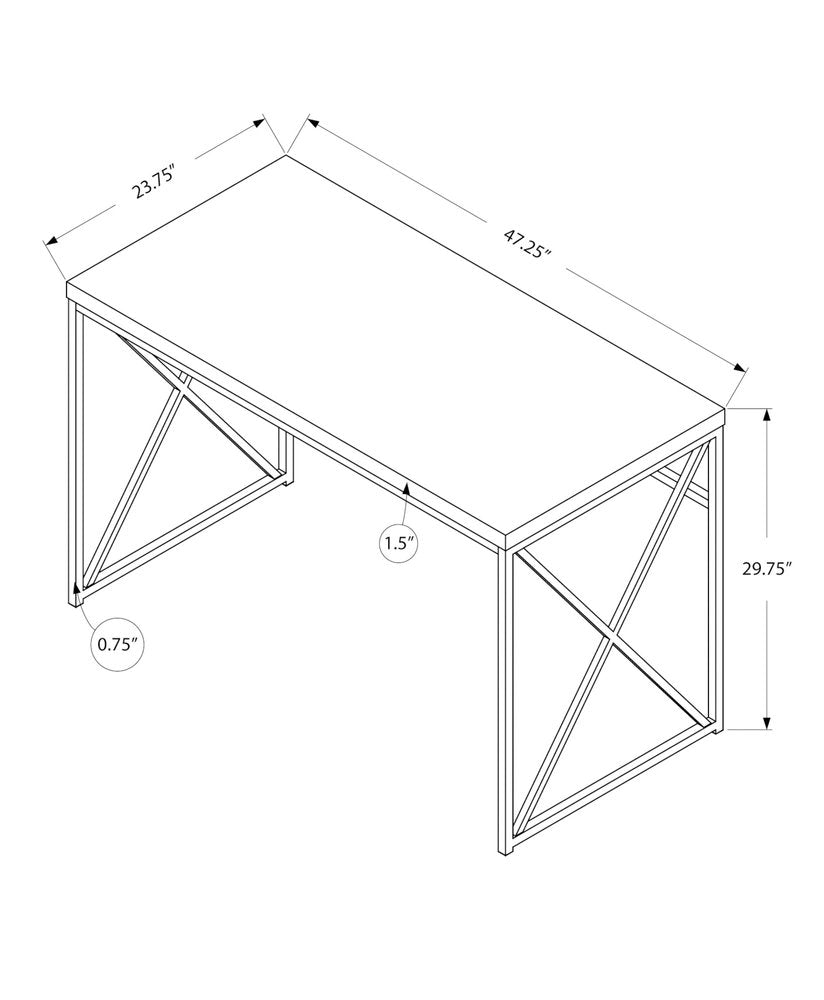 47" Gray and Black Computer Desk