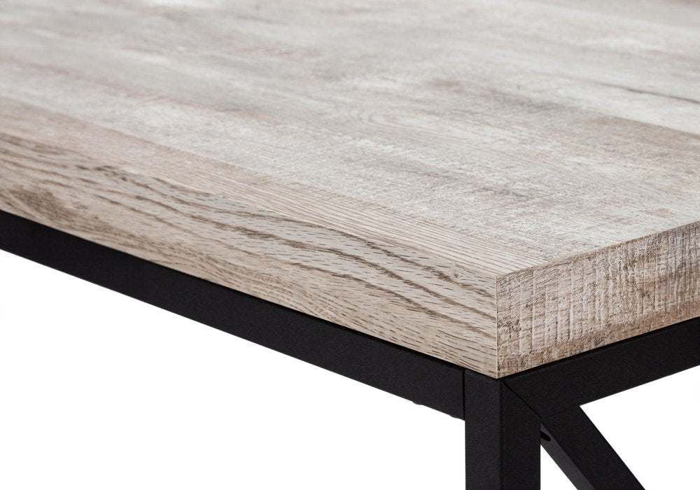 47" Taupe and Black Computer Desk