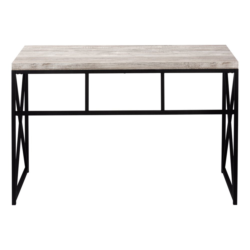 47" Taupe and Black Computer Desk