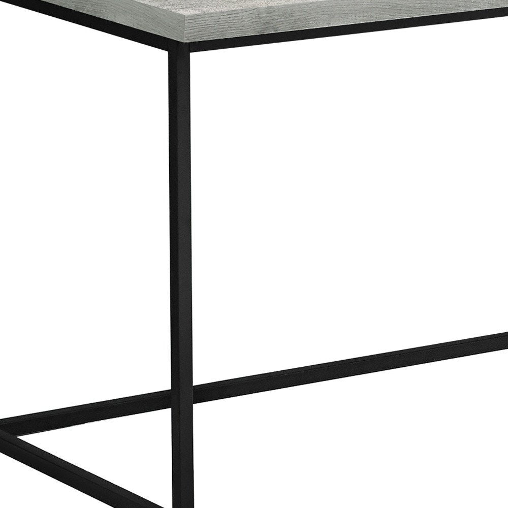 55" Brown and Black Computer Desk With Three Drawers
