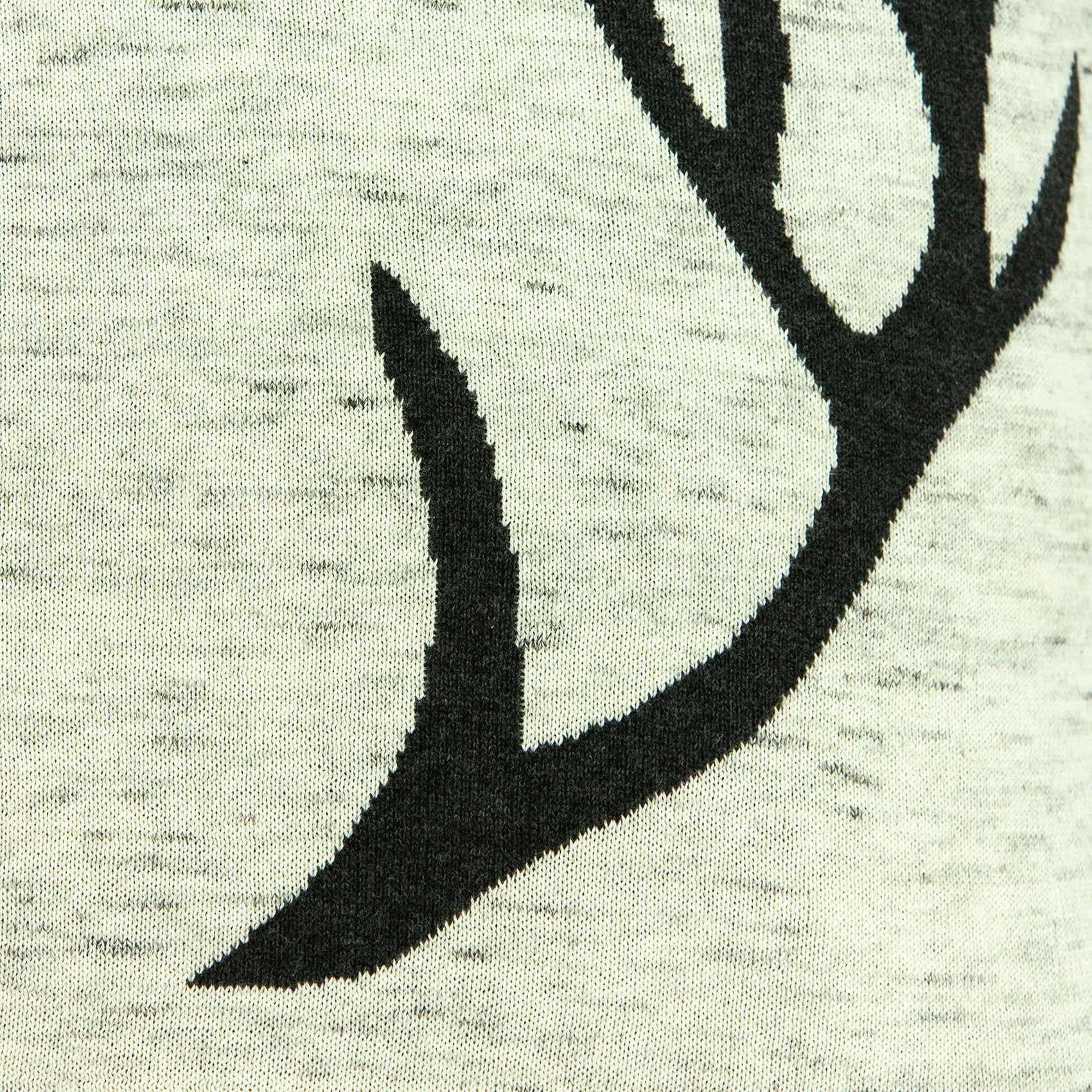 20" Gray And Black Lodge Antlers Cotton Throw Pillow