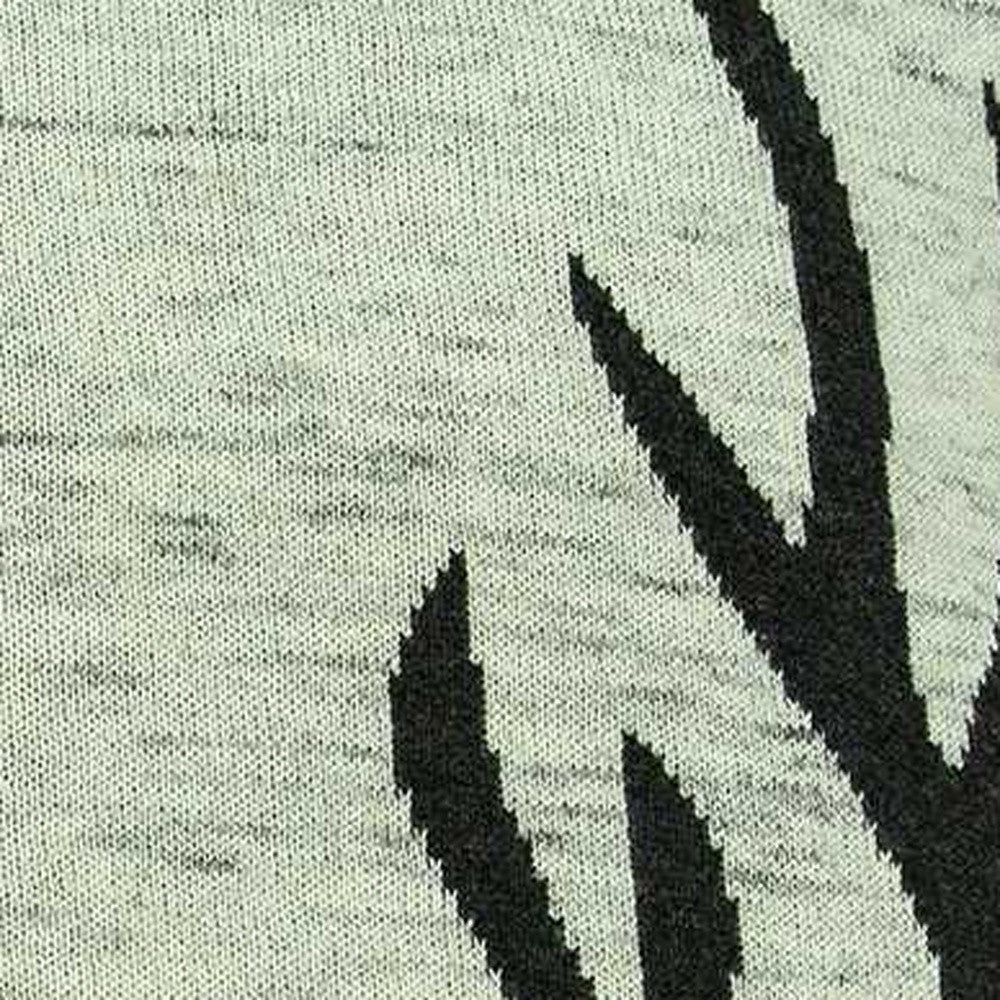 20" Gray And Black Lodge Antlers Cotton Throw Pillow