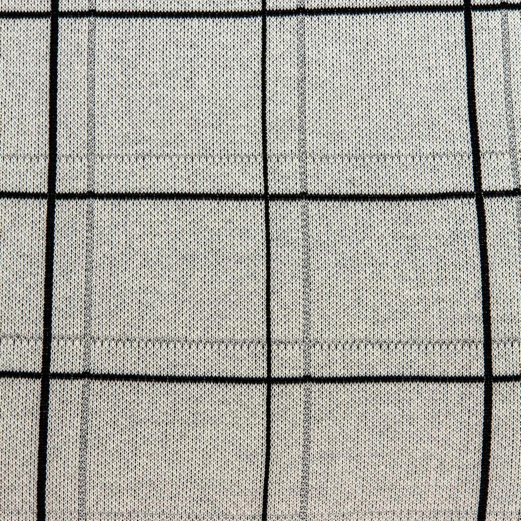 20" Gray Plaid Cotton Throw Pillow