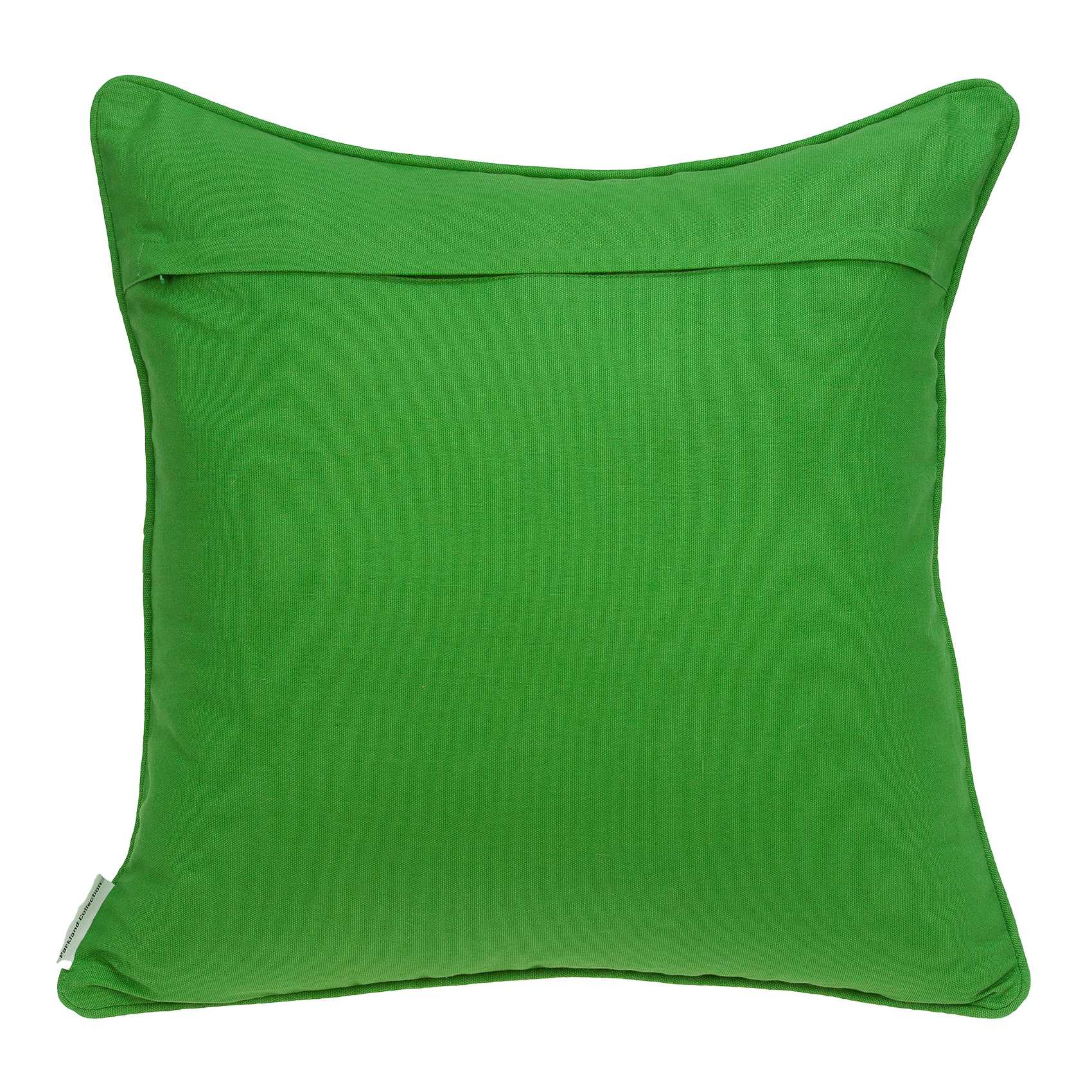 20" Green And White Stencil Cotton Throw Pillow