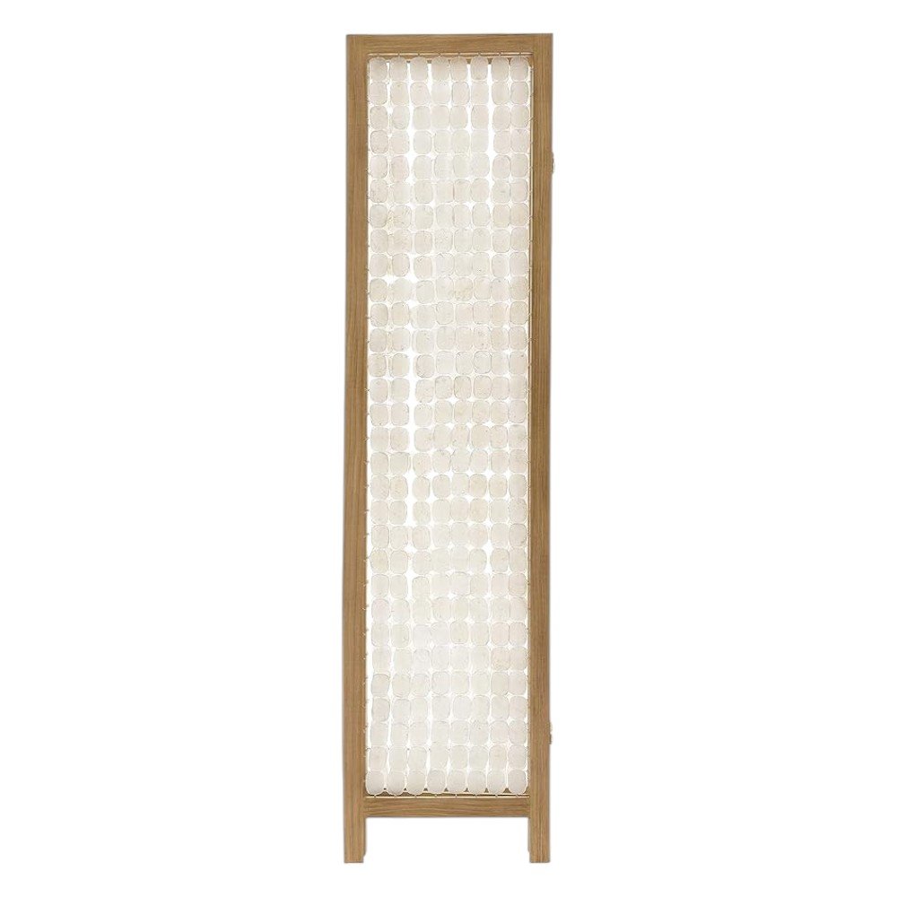 71" Clear Folding Three Panel Screen Room Divider