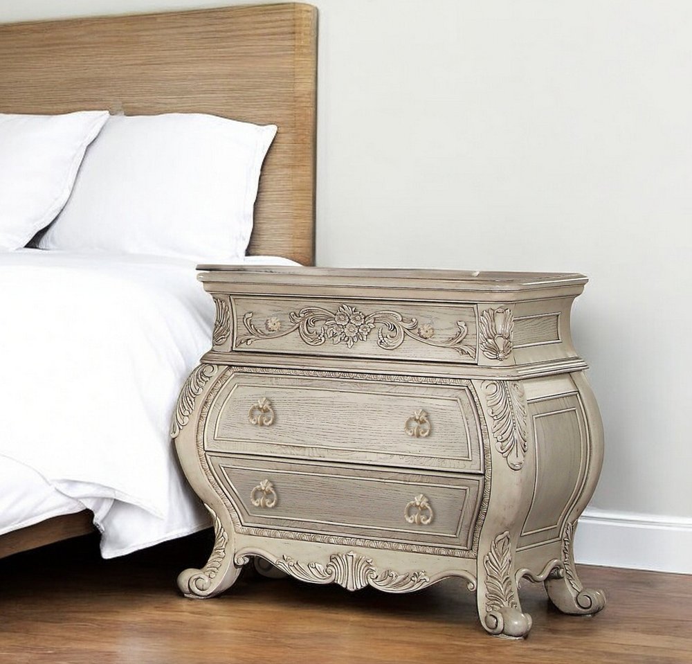 24" Platinum Two Drawers Nightstand