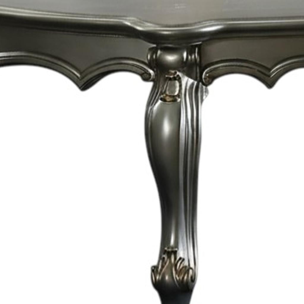47" Platinum Solid Wood Free Form Coffee Table