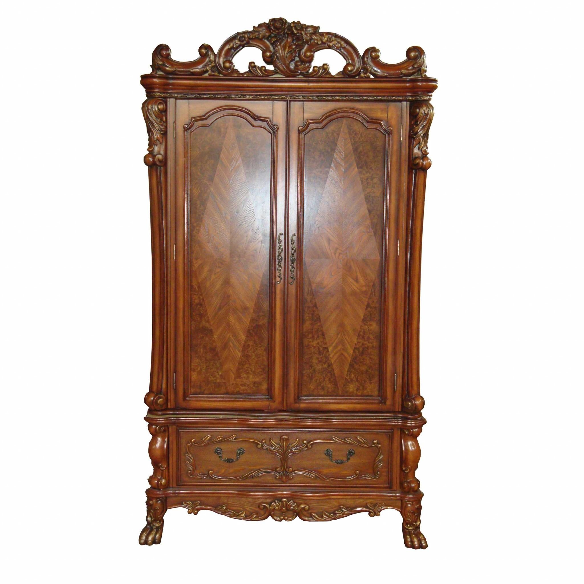 82" Brown Wood Accent Cabinet With Two Doors