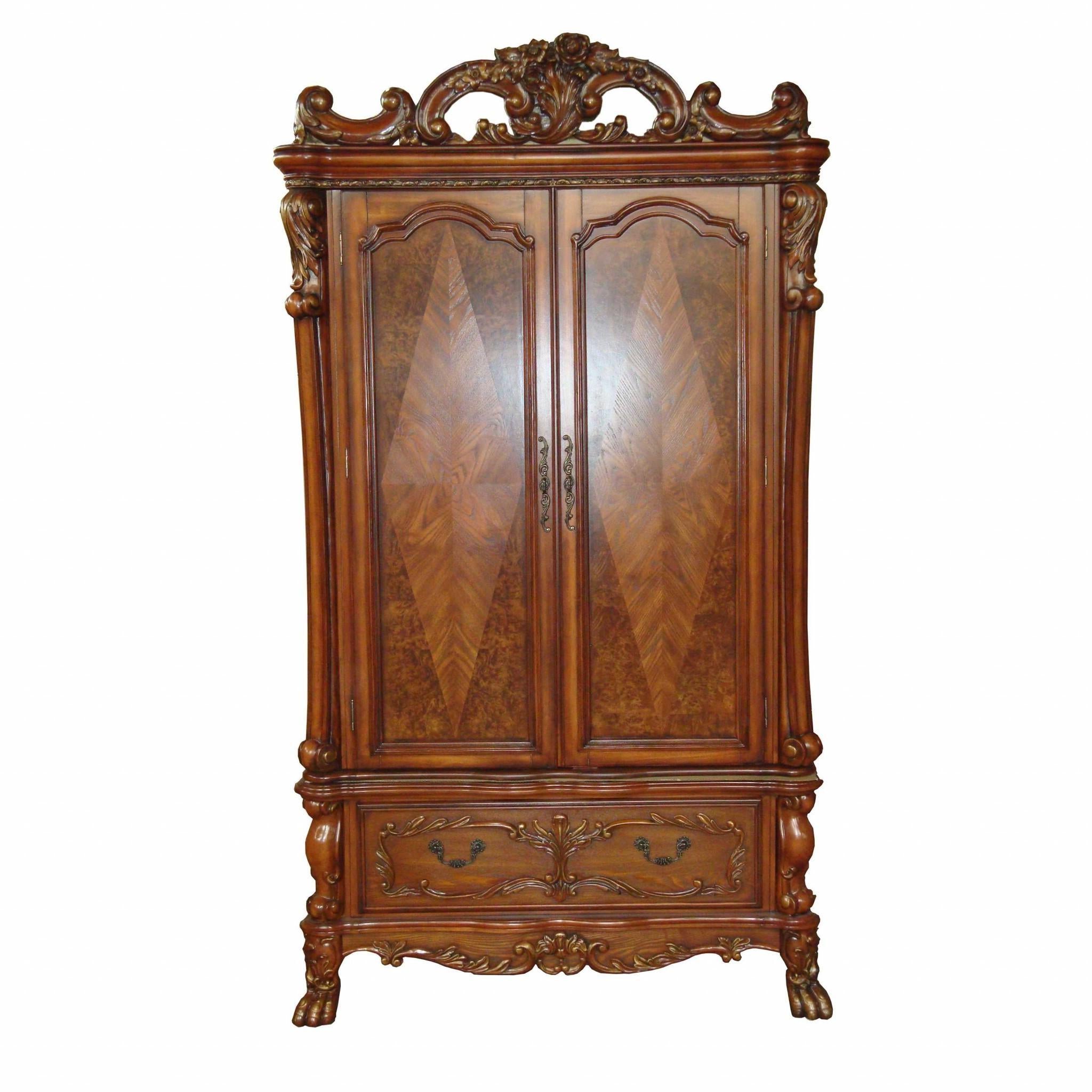 82" Brown Wood Accent Cabinet With Two Doors
