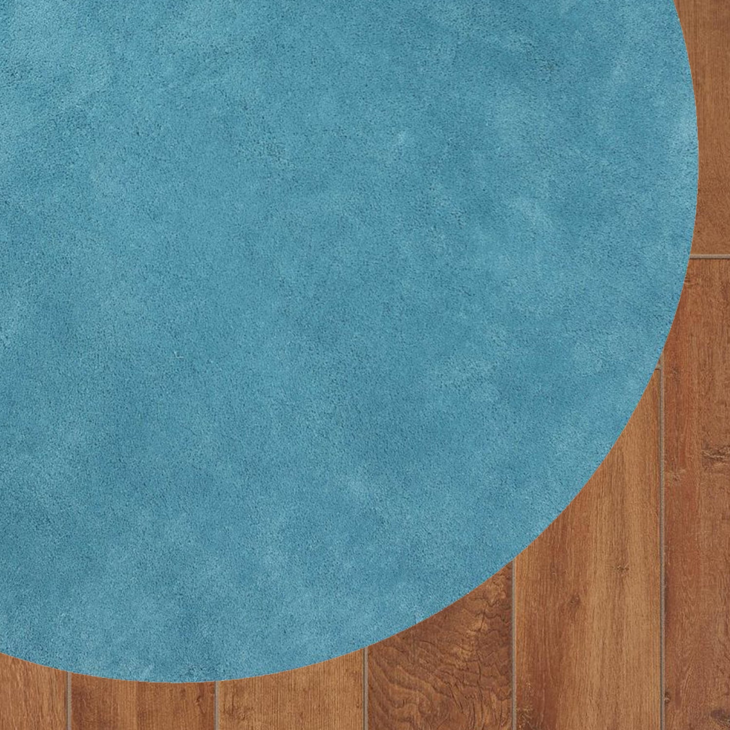 8' Blue Hand Woven Round Rug