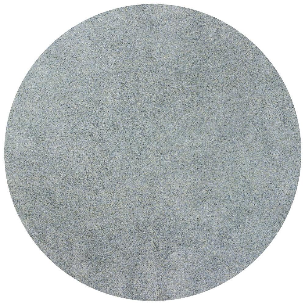 8' Blue Hand Woven Round Rug