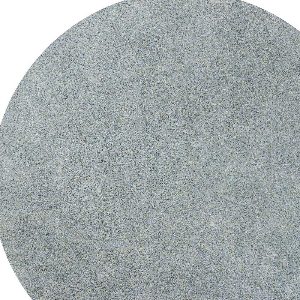 8' Blue Hand Woven Round Rug