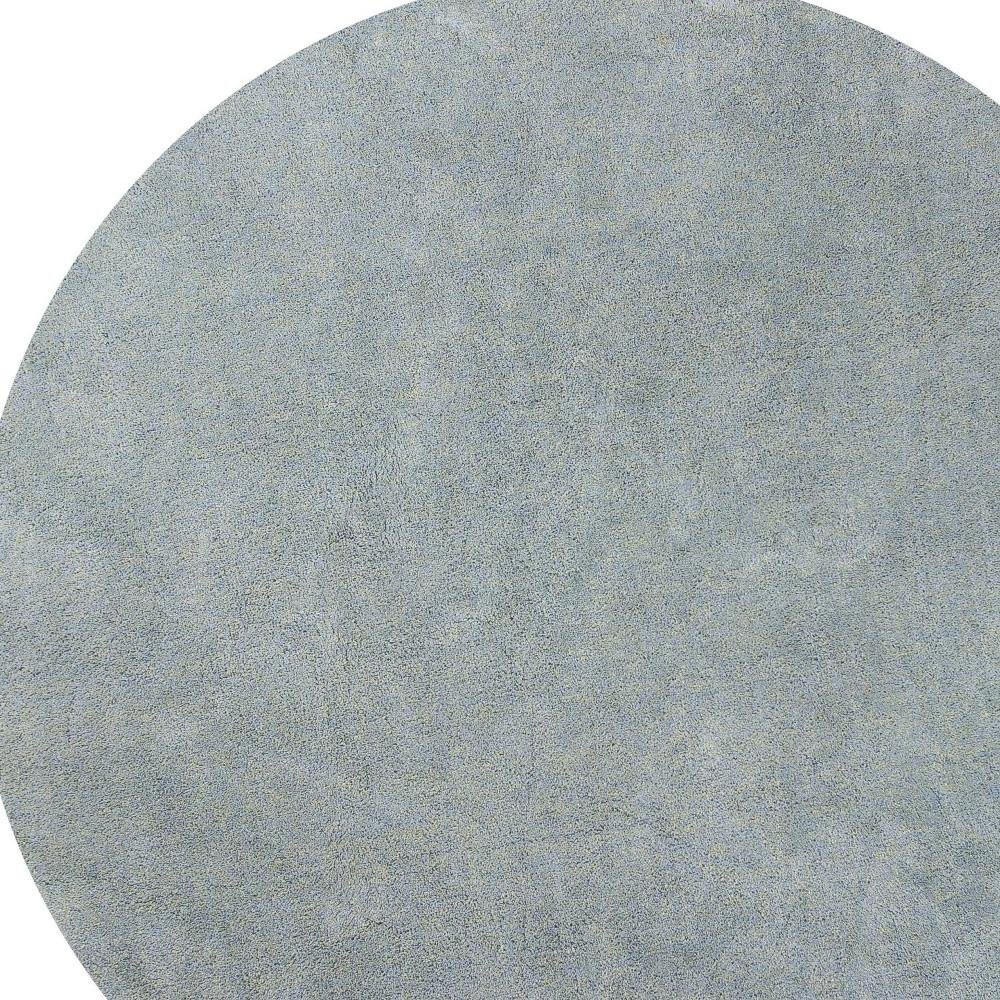 8' Blue Hand Woven Round Rug