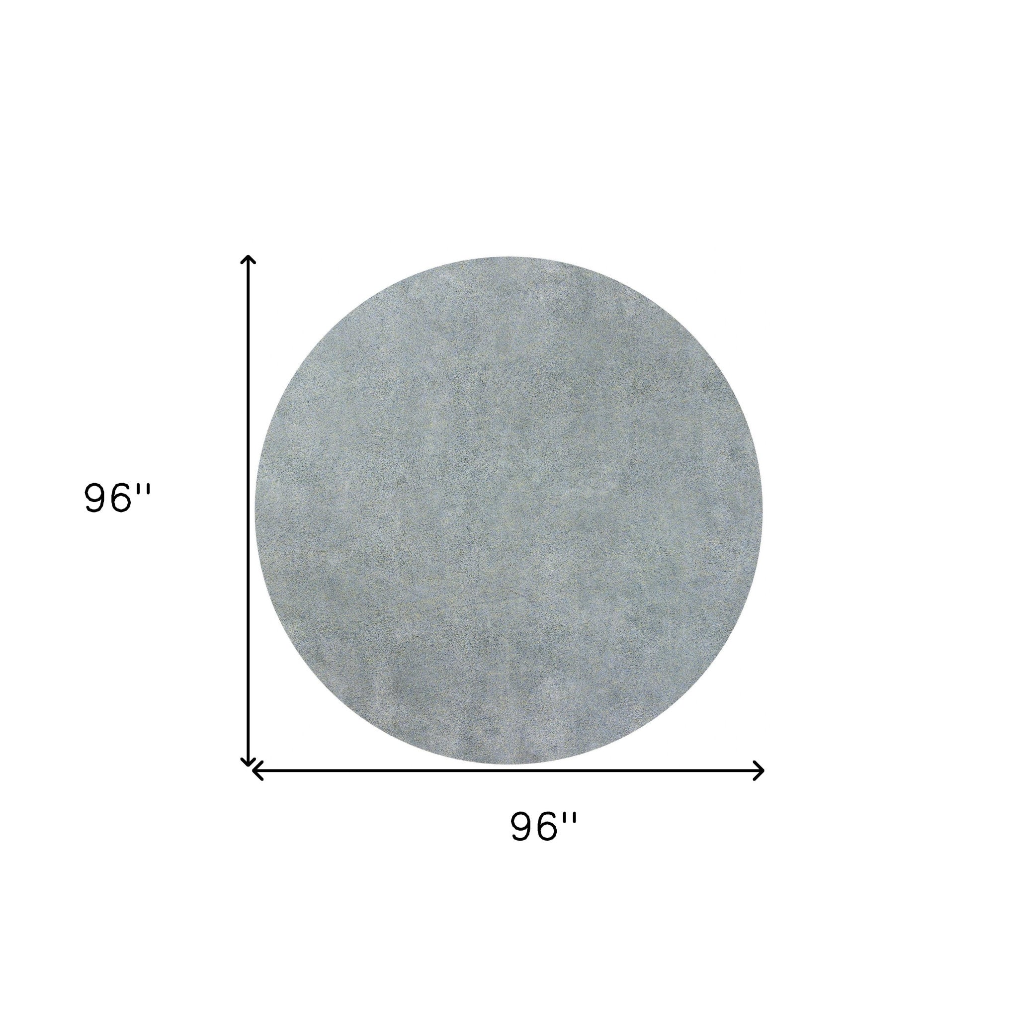 8' Blue Hand Woven Round Rug