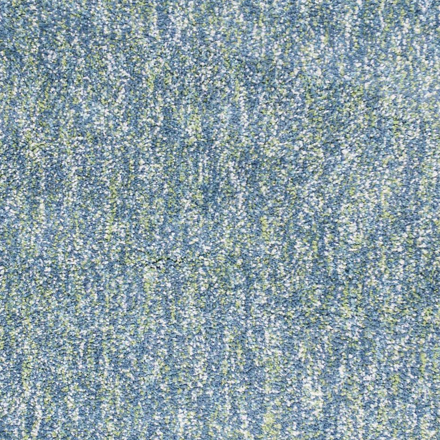 8' Blue And White Abstract Hand Woven Round Rug